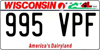 WI license plate 995VPF