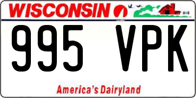 WI license plate 995VPK