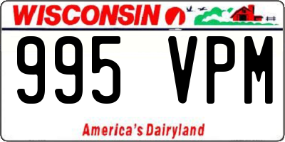 WI license plate 995VPM