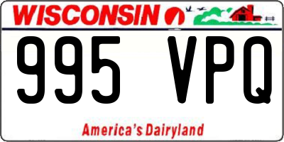 WI license plate 995VPQ