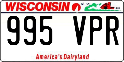 WI license plate 995VPR