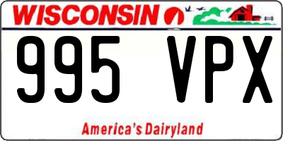 WI license plate 995VPX