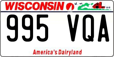 WI license plate 995VQA