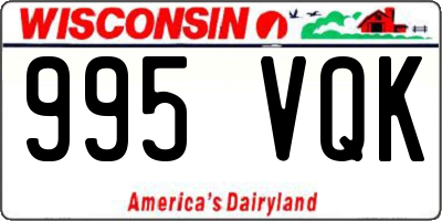 WI license plate 995VQK