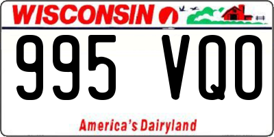 WI license plate 995VQO