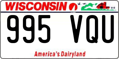 WI license plate 995VQU