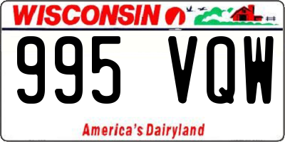 WI license plate 995VQW