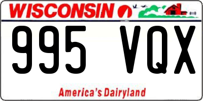 WI license plate 995VQX