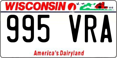 WI license plate 995VRA