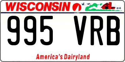 WI license plate 995VRB