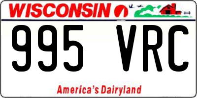 WI license plate 995VRC