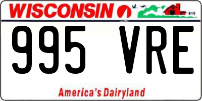 WI license plate 995VRE