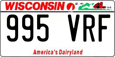 WI license plate 995VRF