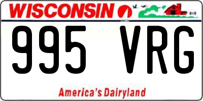 WI license plate 995VRG