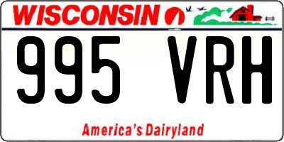 WI license plate 995VRH
