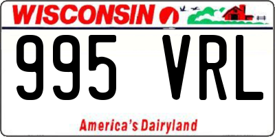 WI license plate 995VRL