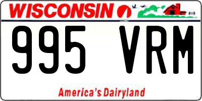 WI license plate 995VRM