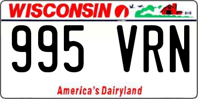 WI license plate 995VRN