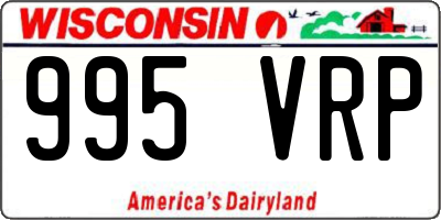 WI license plate 995VRP