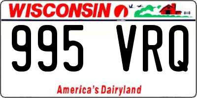 WI license plate 995VRQ