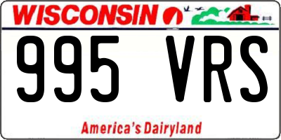 WI license plate 995VRS