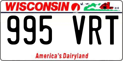 WI license plate 995VRT
