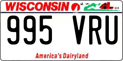 WI license plate 995VRU