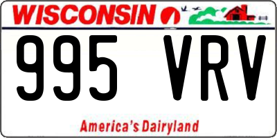 WI license plate 995VRV