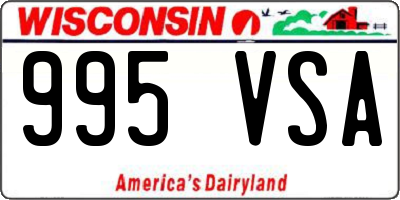 WI license plate 995VSA