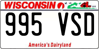 WI license plate 995VSD