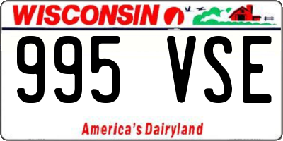 WI license plate 995VSE