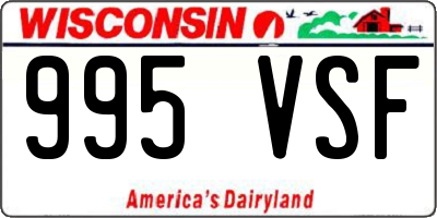 WI license plate 995VSF