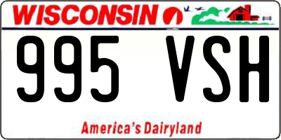 WI license plate 995VSH