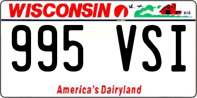 WI license plate 995VSI