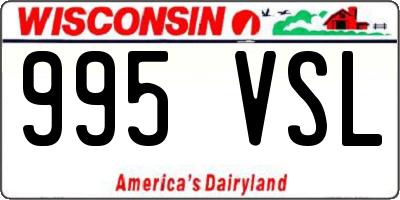 WI license plate 995VSL