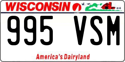WI license plate 995VSM
