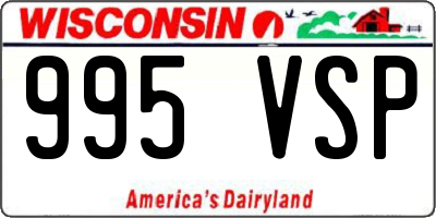 WI license plate 995VSP