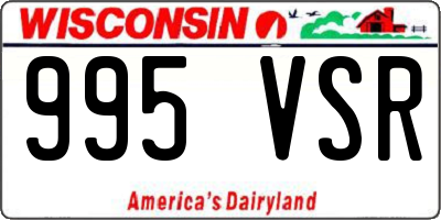 WI license plate 995VSR