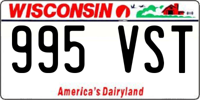 WI license plate 995VST