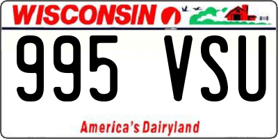 WI license plate 995VSU