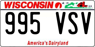 WI license plate 995VSV