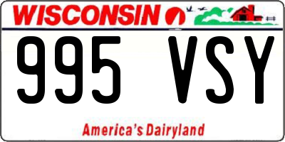 WI license plate 995VSY