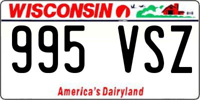 WI license plate 995VSZ