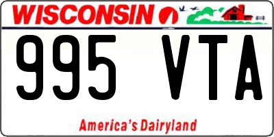 WI license plate 995VTA