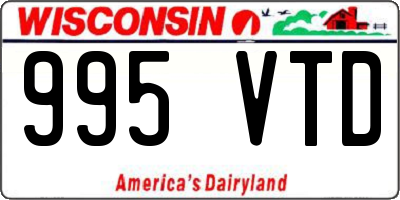 WI license plate 995VTD