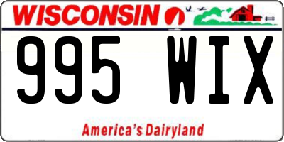 WI license plate 995WIX