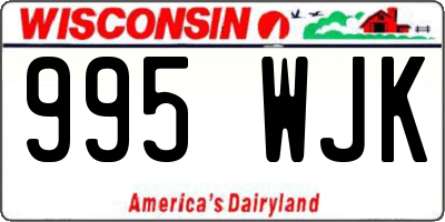 WI license plate 995WJK