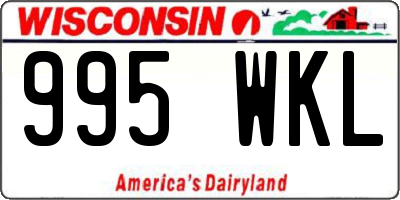 WI license plate 995WKL