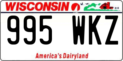 WI license plate 995WKZ