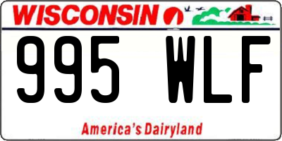 WI license plate 995WLF